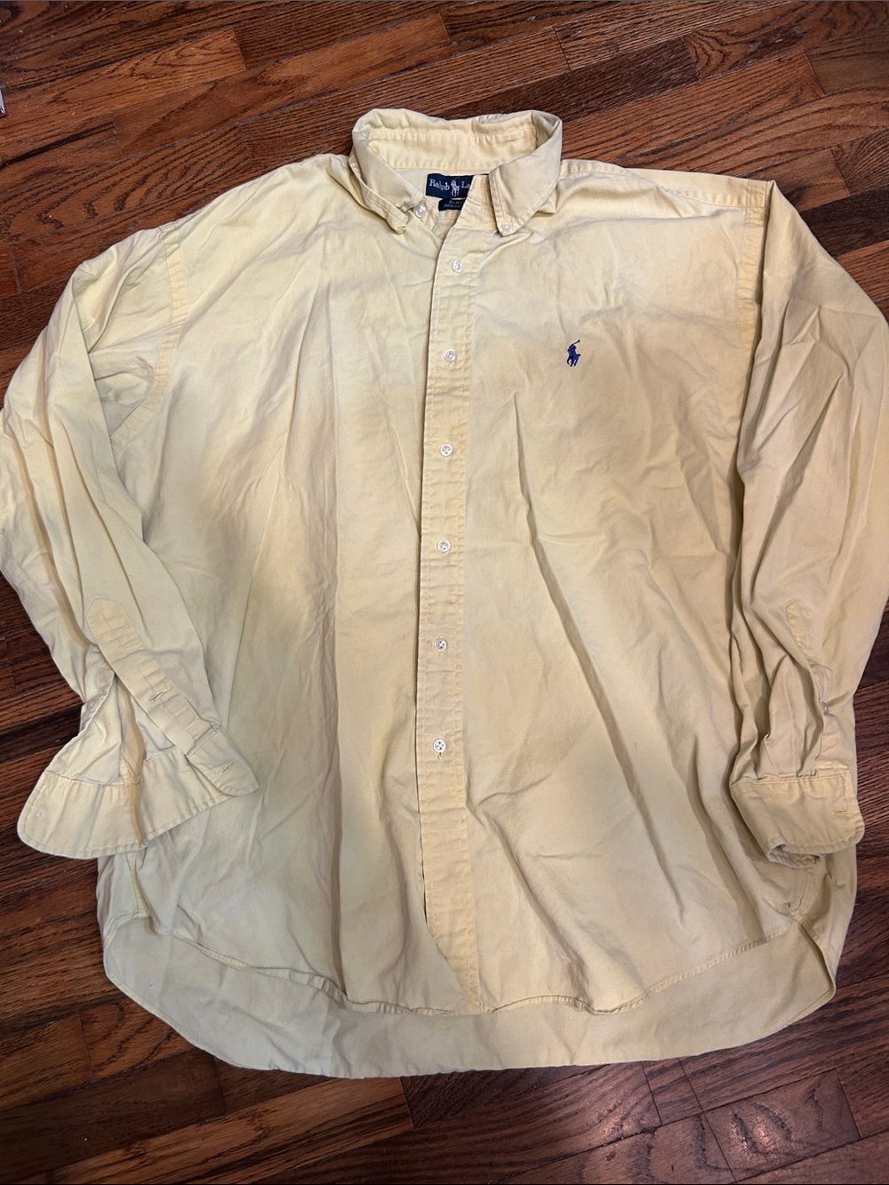 Polo by Ralph Lauren Pale Yellow Button-Down Oxford Shirt